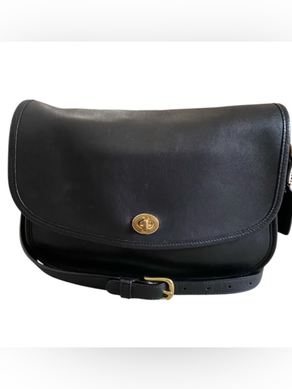 Vintage Coach City glovetanned leather black bag 9790